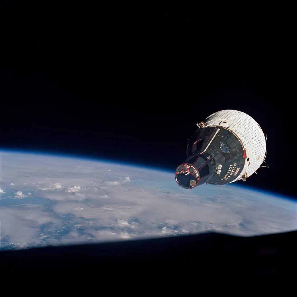 Gemini VII aircraft seen from Gemini VI-A during rendezvous.