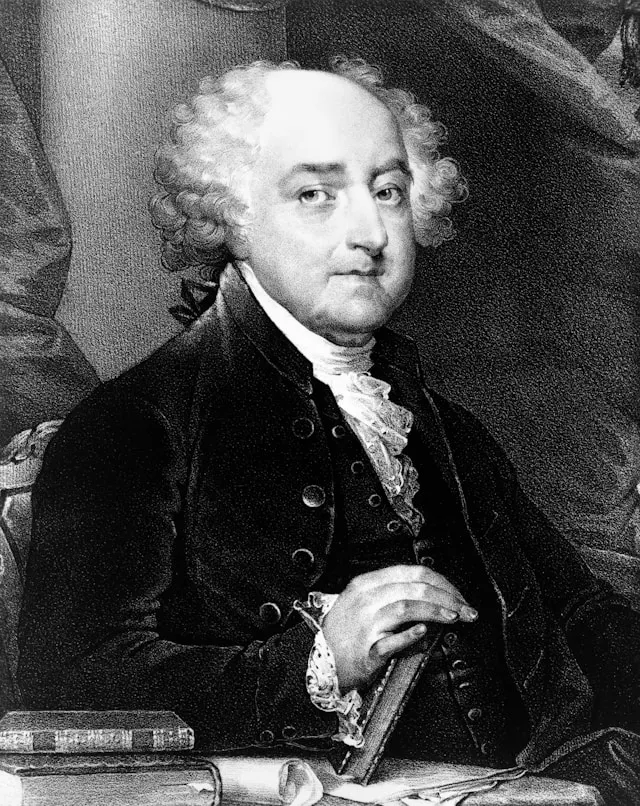 Portrait of John Adams, the Second President of the United States 