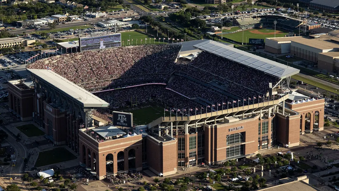 Kyle Field, located in College Station, Texas, is one of the largest stadiums in the United States.