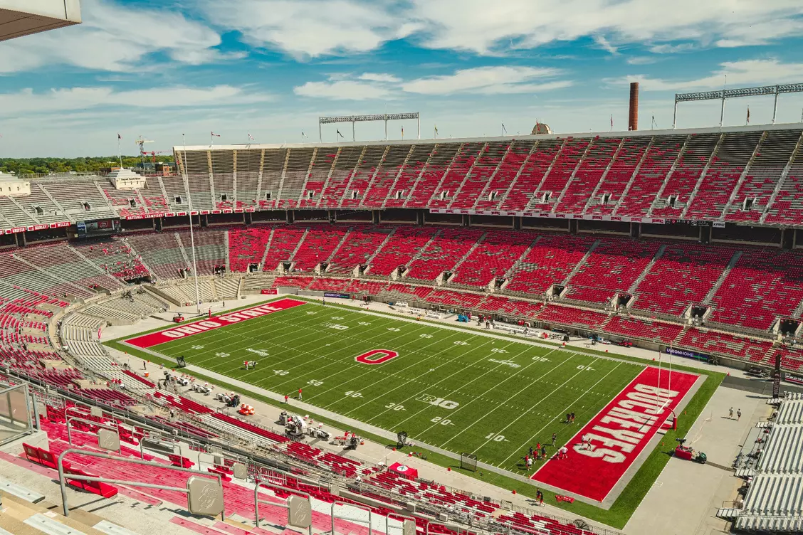 Ohio Stadiums, one of the largest stadiums in the United States, is located in Columbus.